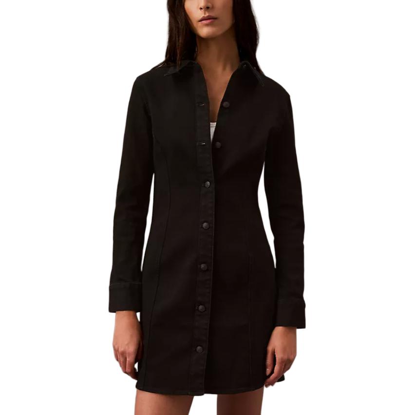 

Платье CALVIN KLEIN с длинными рукавами, женское, черное