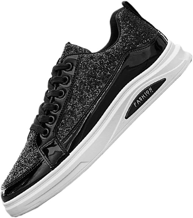 

Мужские низкие кроссовки большого размера с пайетками - модные повседневные кроссовки Hoalox, черный