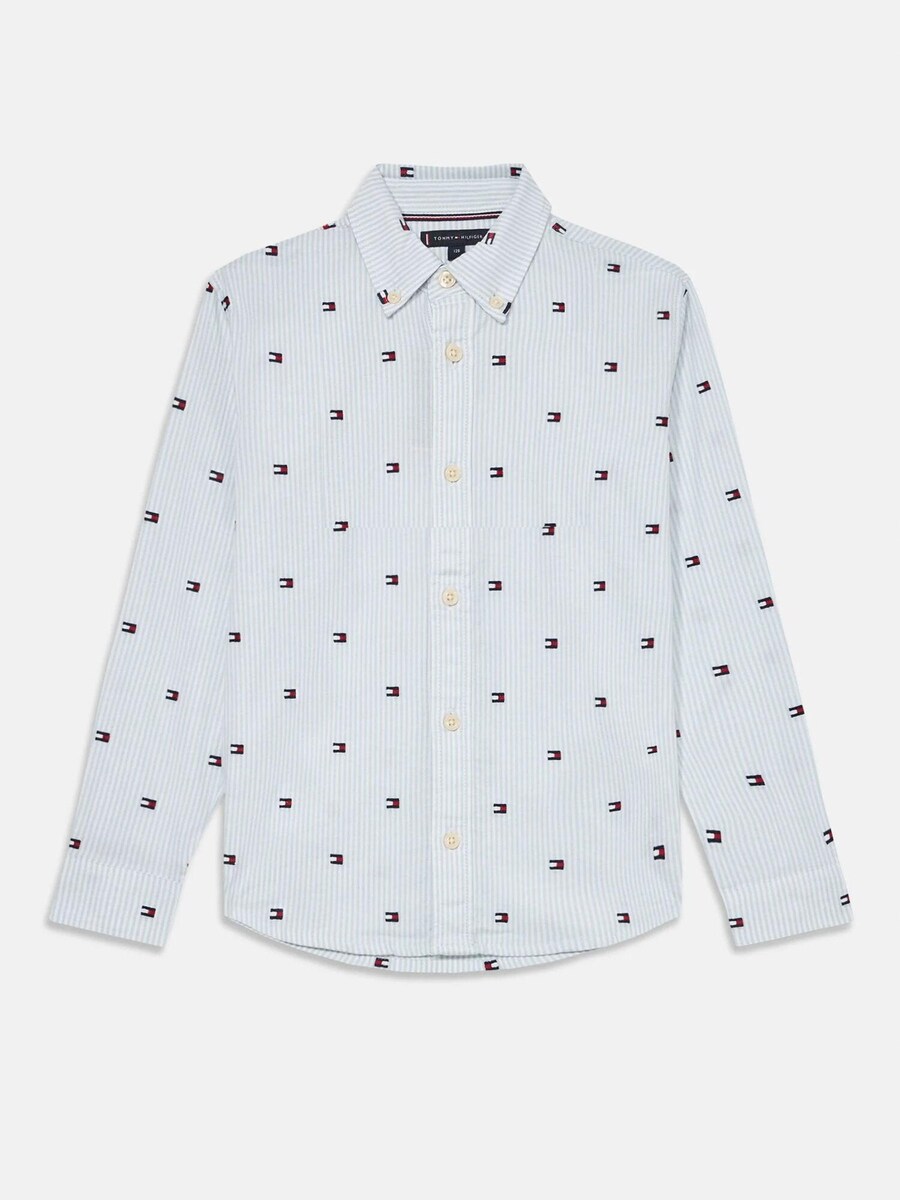 

Рубашка на пуговицах классического кроя TOMMY HILFIGER Ithaca Flag Junior, светло-голубой