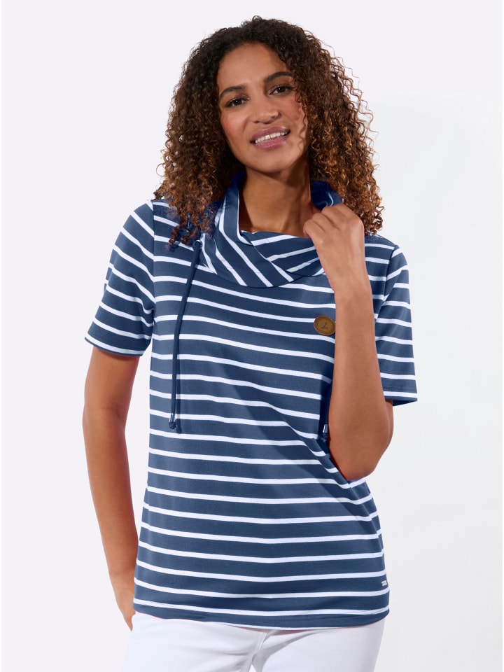 

Толстовка из денима синего и белого цвета в полоску WITT WEIDEN, Синий, Толстовка из денима синего и белого цвета в полоску WITT WEIDEN