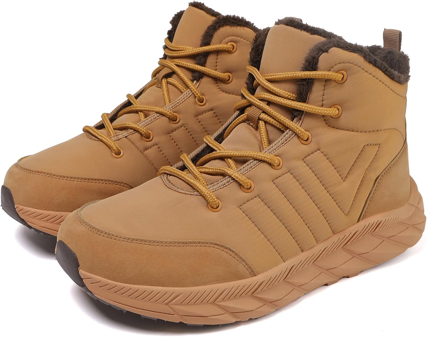 

Зимние походные ботинки, минималистичная обувь с широкой носочной частью, подошва с нулевым перепадом, водоотталкивающие ботильоны на щиколотку, утепленные мехом, унисекс Stoneliquid, желтый