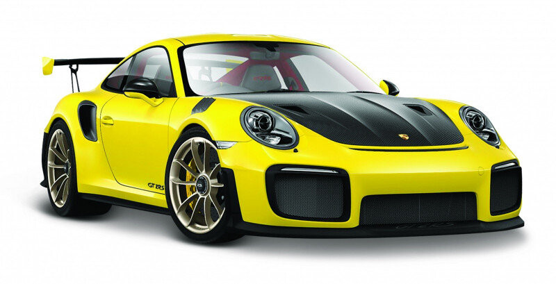 

Maisto, коллекционная модель Porsche 911 Gt2 Rs Желтый 1/24