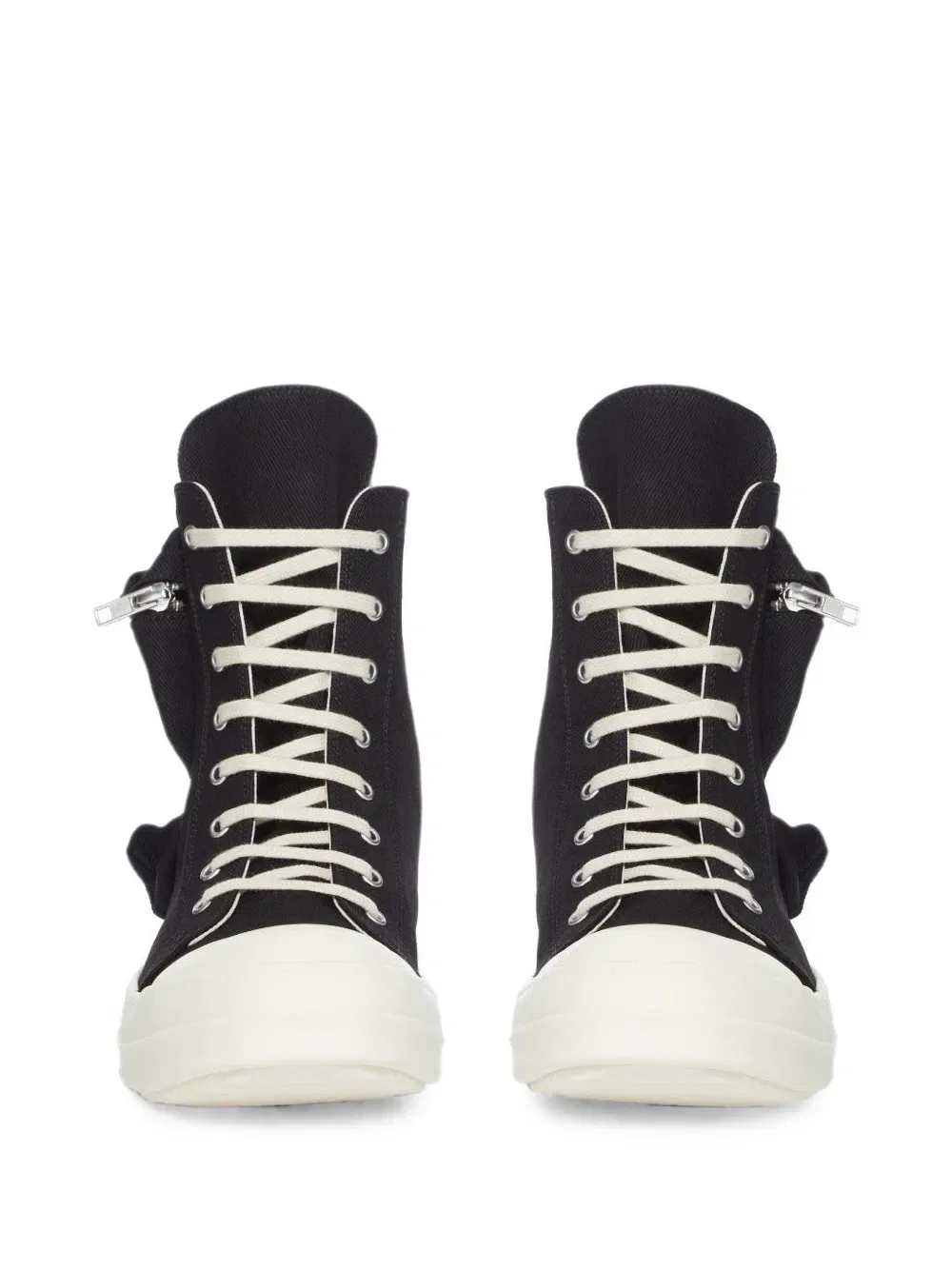 Высокие хлопковые кроссовки-карго Rick Owens Drkshdw, черный — фото 4
