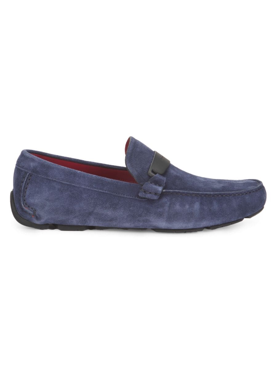 

Замшевые пенни-лоферы FERRAGAMO, синий