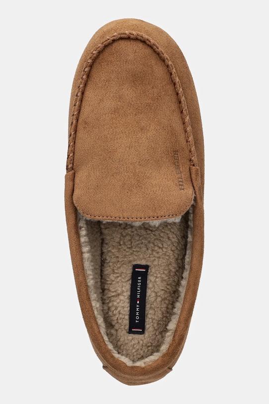 Тапочки HILFIGER M SDE DRIVER HOUSE SHOE Tommy Hilfiger, коричневый — фото 4