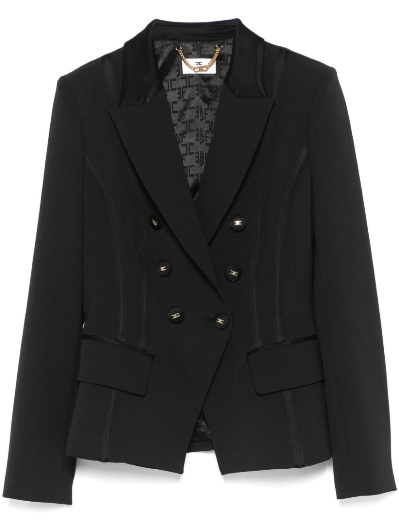 

Elisabetta Franchi креповый блейзер, черный