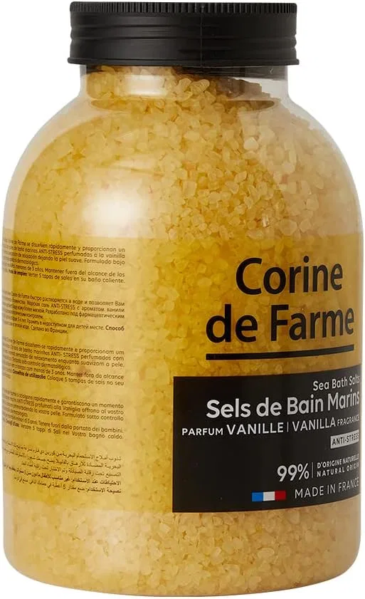 Соль для ванн Corine de Farme Natural Sea Salts Anti-Stress с ванилью, 1.3 кг Corine De Farme — фото 3