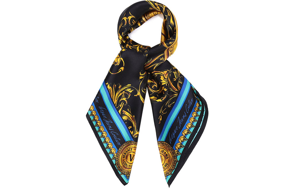 

VERSACE JEANS COUTURE Шелковый шарф Women's Black