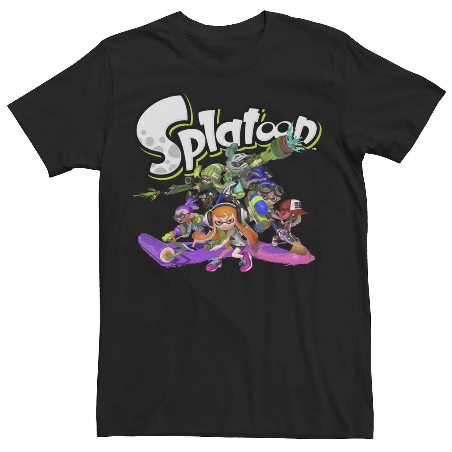 

Мужская футболка с логотипом Nintendo Splatoon Teams Group Shot Licensed Character