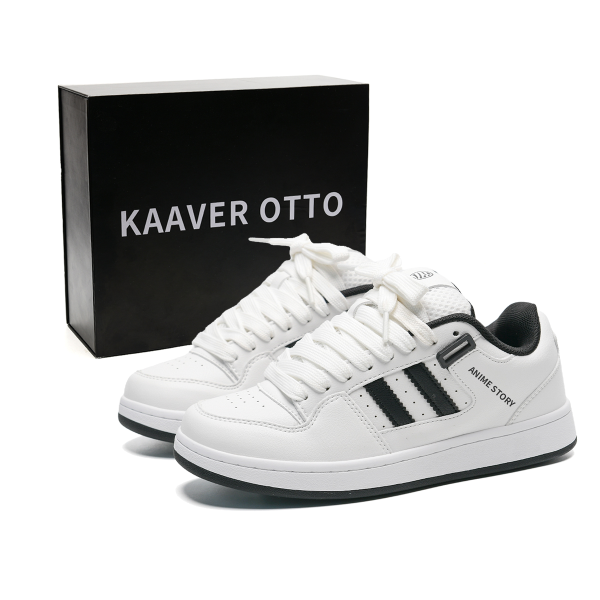 

KAAVER OTTO Унисекс скейтбордские ботинки повышенной высоты с защитой от истирания и водонепроницаемостью бело-черные, цвет White Black