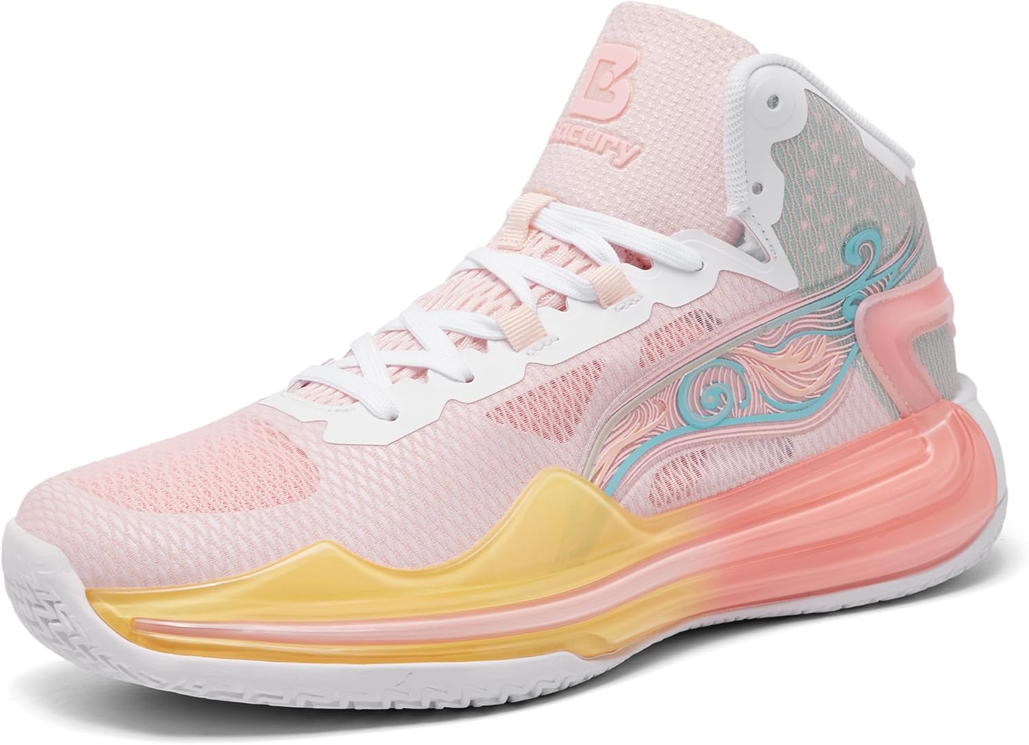 

Женские баскетбольные кроссовки дышащие, нескользящие, легкие, модные, для активного отдыха и спорта Bacury, розовый