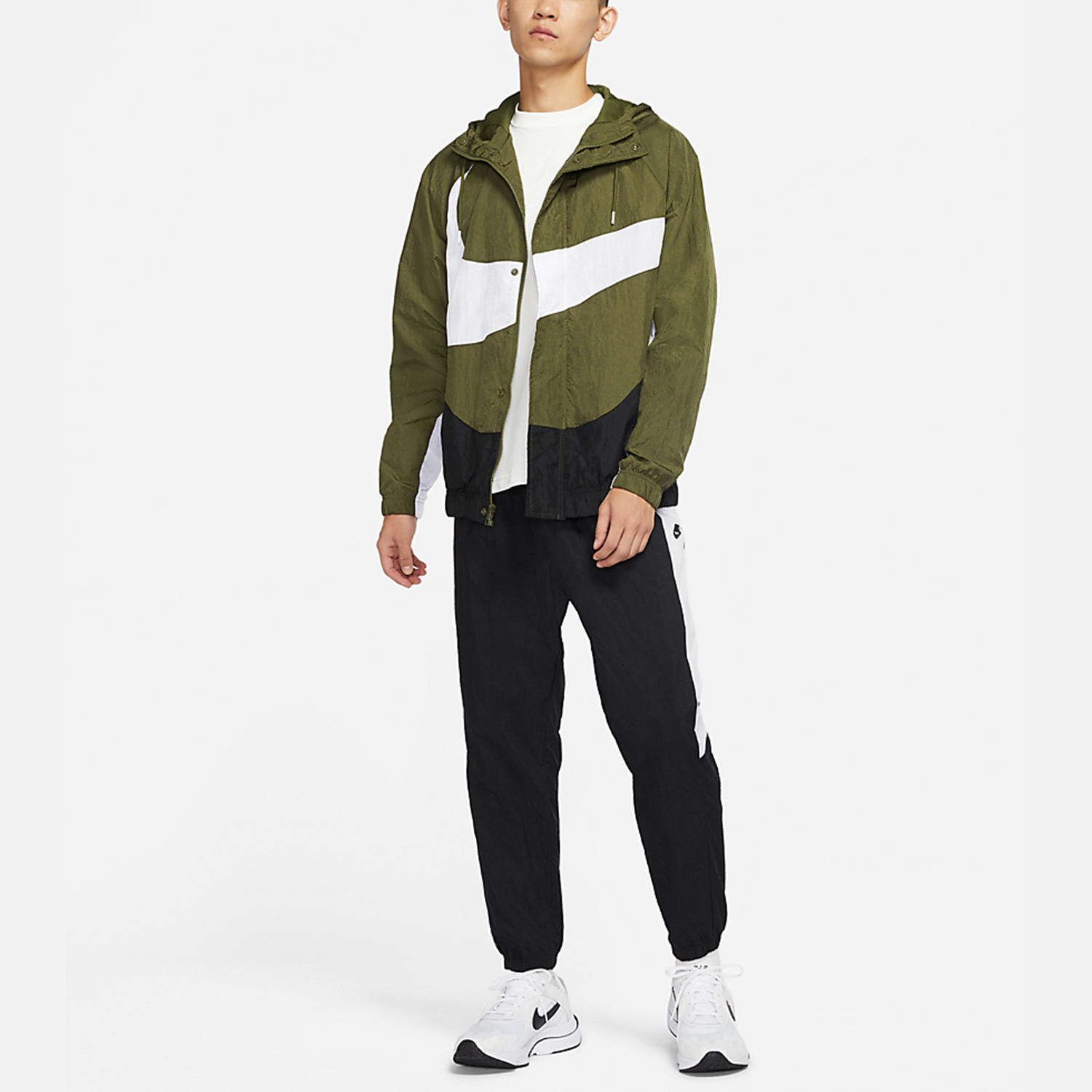 Nike Спортивная куртка весенняя мужская оливковая, Olive Green — фото 4