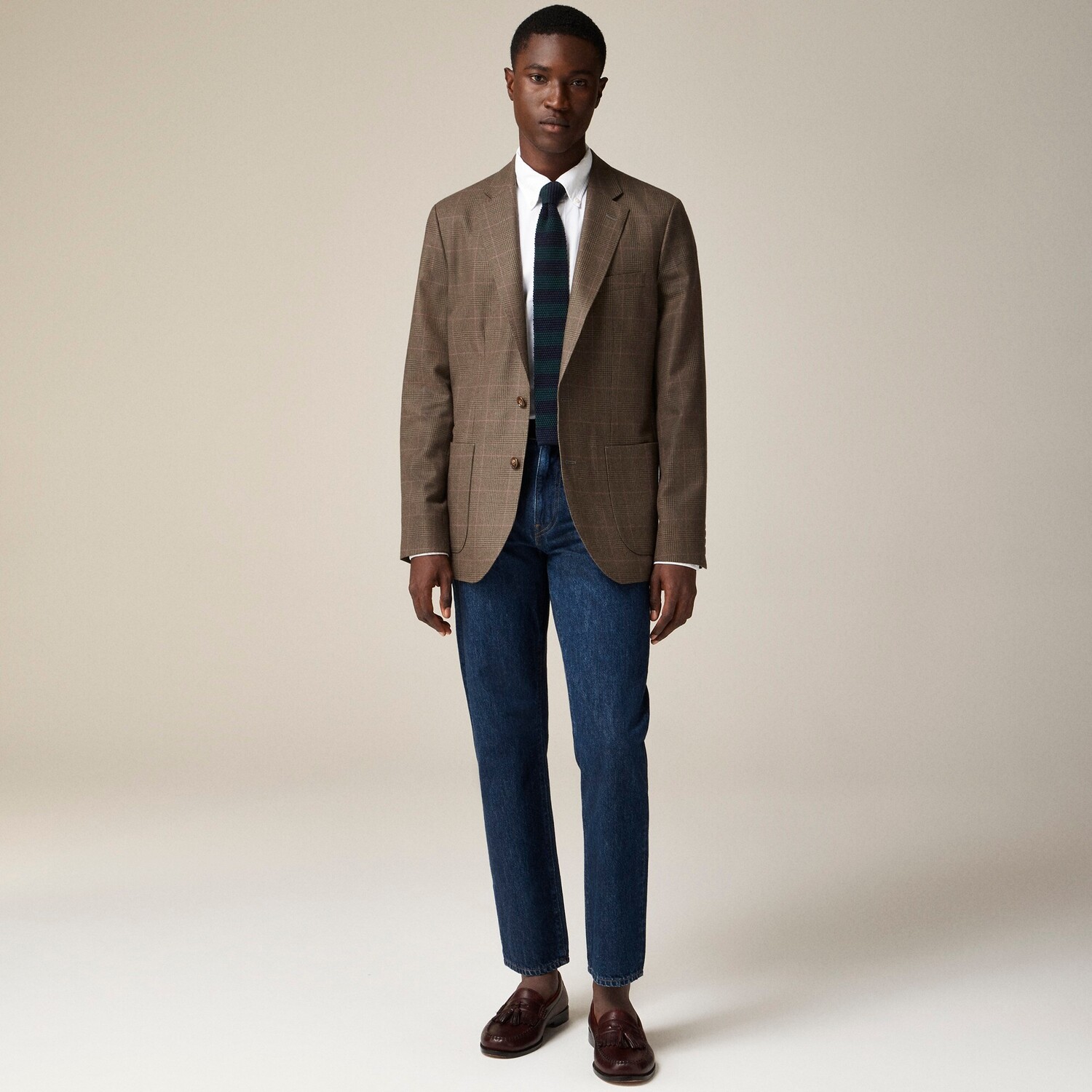 

Приталенный пиджак Ludlow из английской смеси хлопка и шерсти J.Crew, зеленый