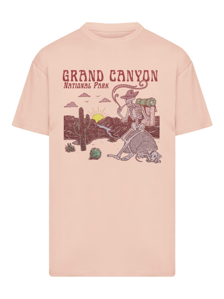 

Футболка oversize с изображением Национальных парков США и Гранд-Каньона, восход солнца в янтарном цвете F4NT4STIC