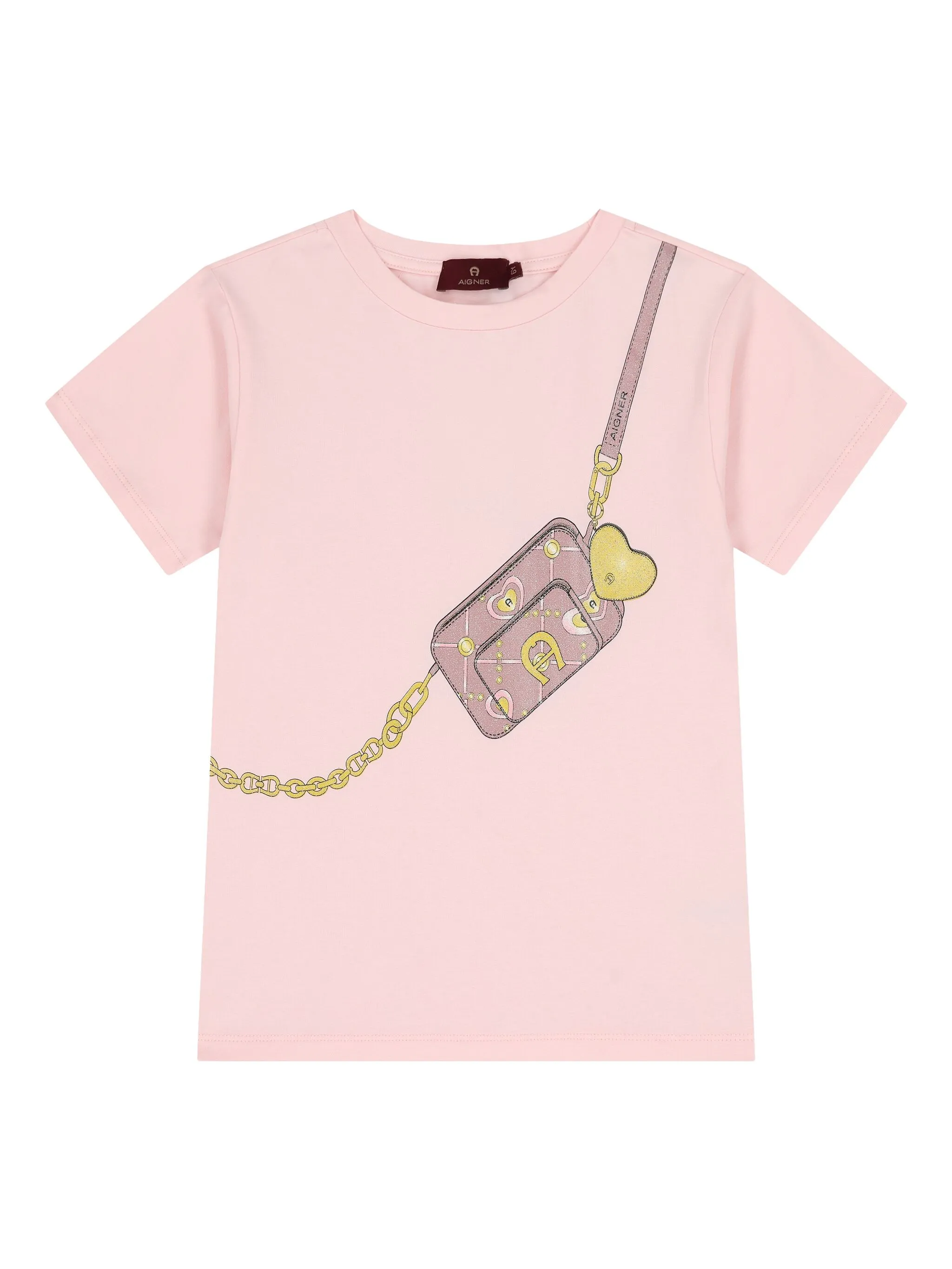 

Футболка с принтом Aigner Kids, розовый