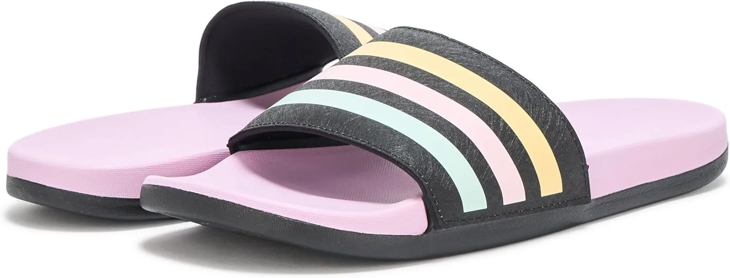 Шлепанцы Adidas Adilette Comfort для мальчиков, черный/сиреневый/розовый — фото 3