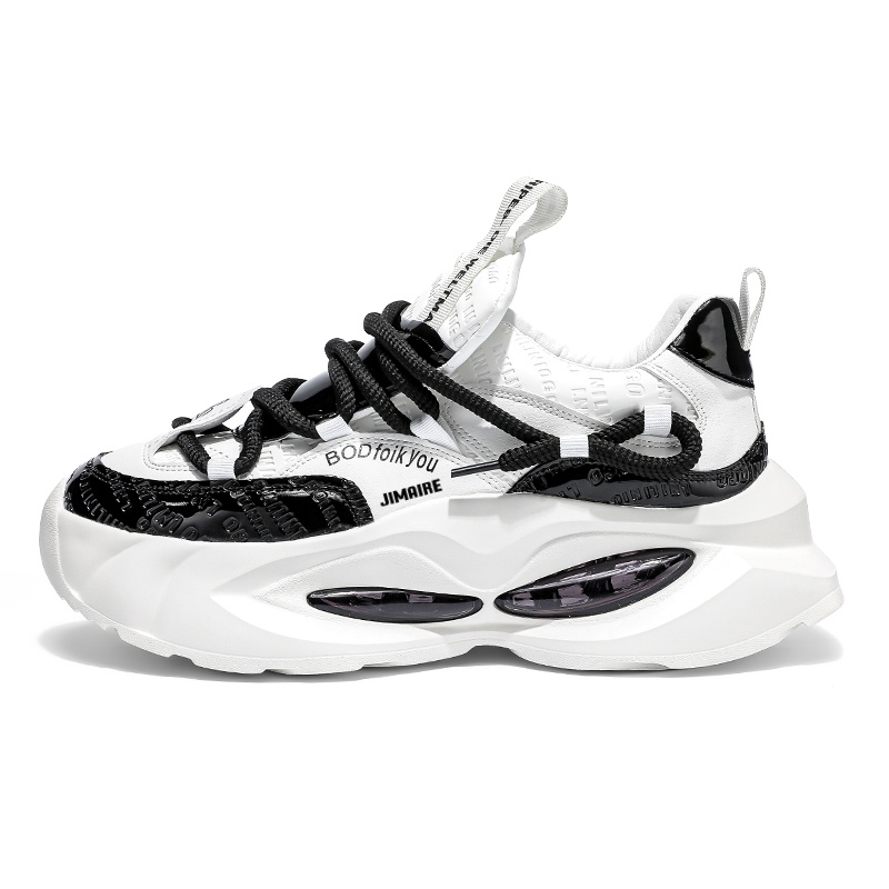 

King Jinmai Мужские низкие кеды бело-черные, цвет White Black