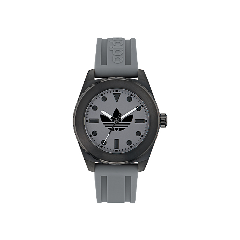 

Adidas Originals Часы Wrist Watch Quartz Movement Black Dial Unisex, Gray