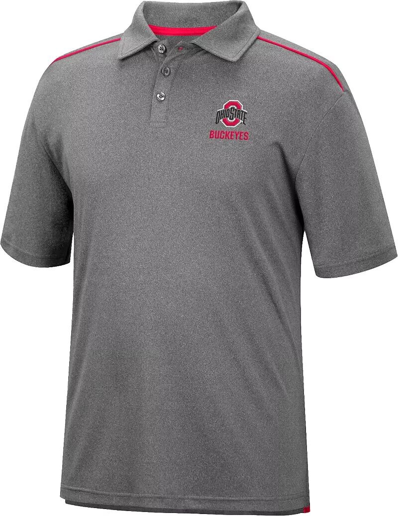 

Colosseum Мужская серая футболка-поло Ohio State Buckeyes