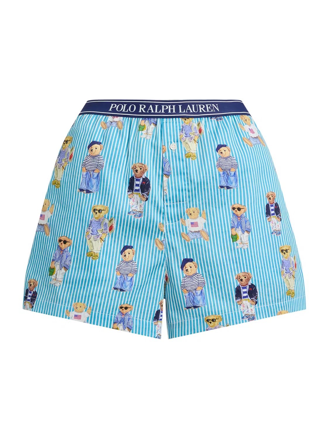 Пижамные штаны с изображением культового медведя. Polo Ralph Lauren, Turquoise/Light Blue