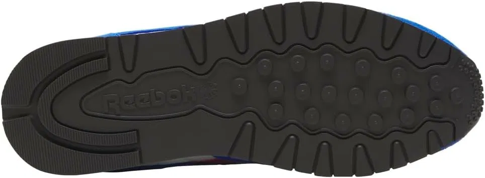 Женские кроссовки Reebok CL Lthr 153954 Amazon Renewed, Chalk Optimum Blue Vector Red — фото 4