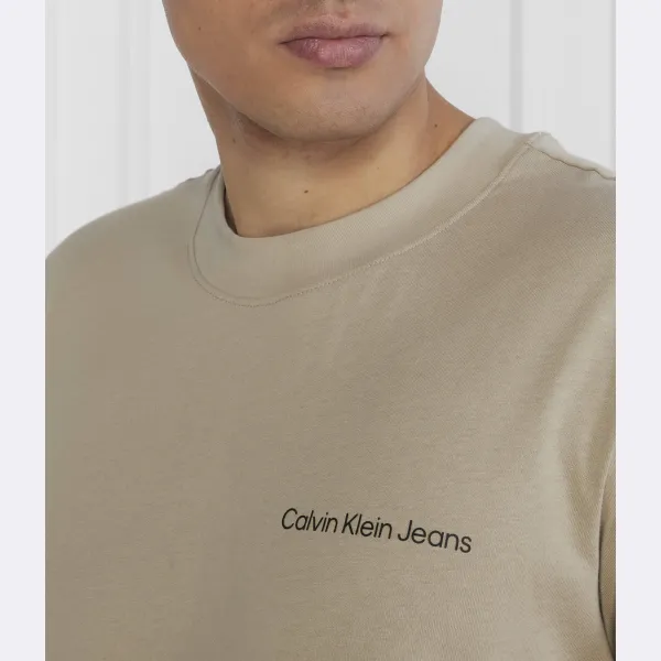 Футболка стандартного кроя с логотипом Calvin Klein, бежевый — фото 3