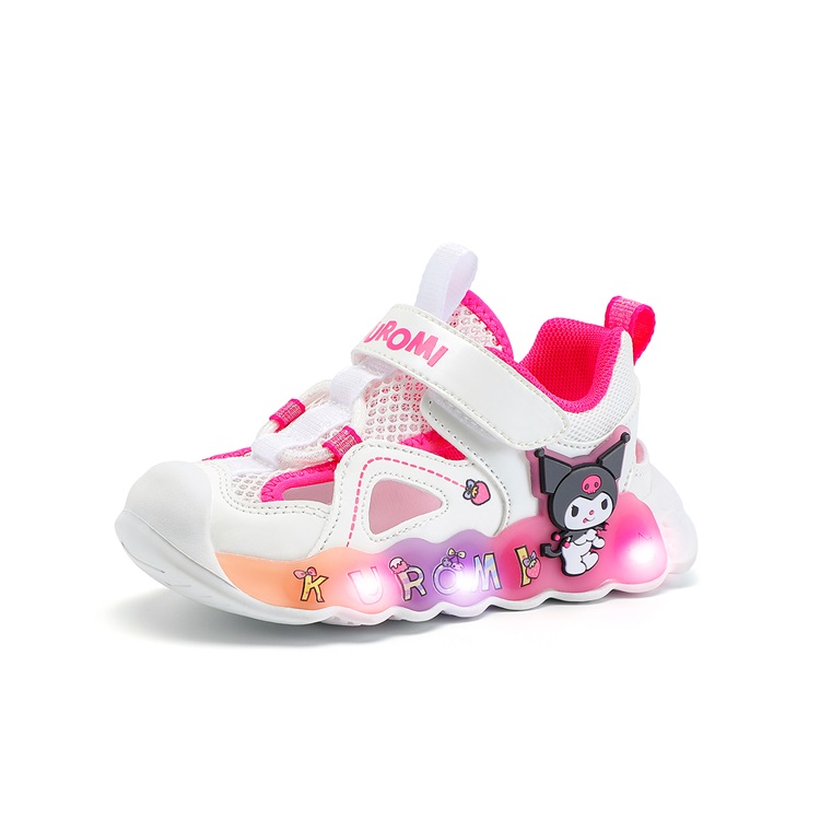 

Сандалии KUROMI x Kulomi Breathable Quick Dry Low Top для детей 3–7 лет Sanrio, белый/розовый/красный
