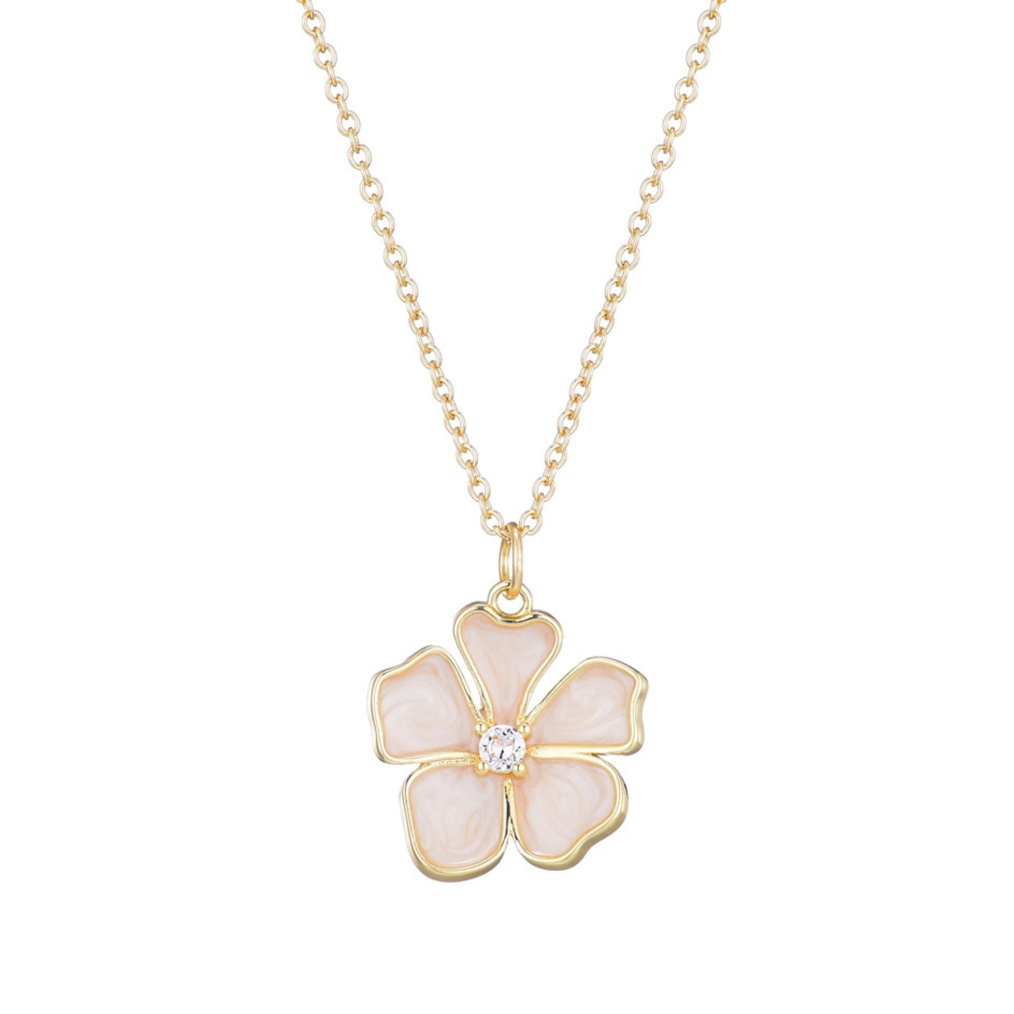 

Ожерелье с перламутровым цветком, покрытое 14-каратным золотом Adornia, золотой