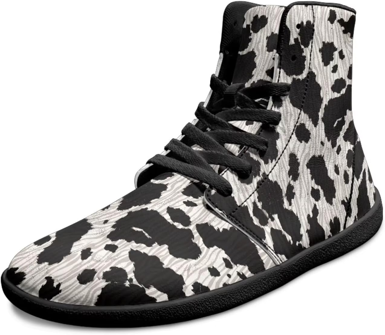 

Высокие кроссовки для мужчин с широким носком, для босой ноги, противоскользящие, для занятий на улице, ходьбы и тренировок, ботинки до щиколотки Xixirimido, черный