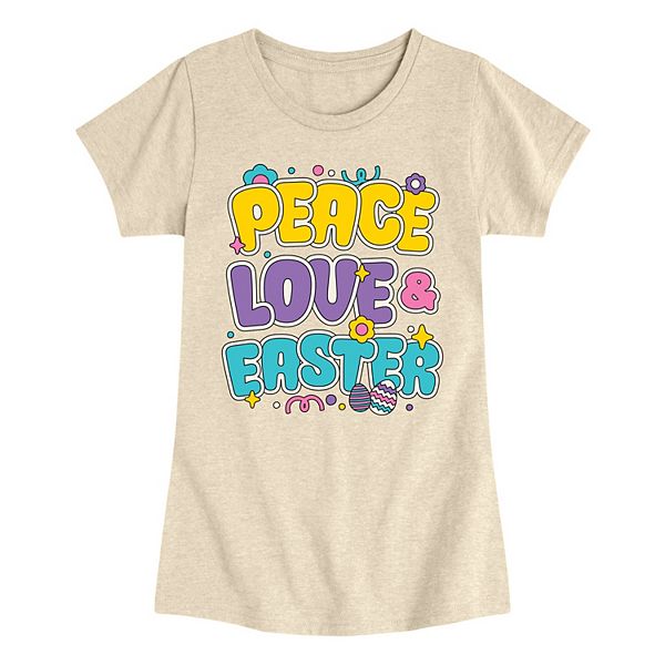 

Футболка с принтом peace love easter для девочек 7-16 лет Licensed Character, Beige