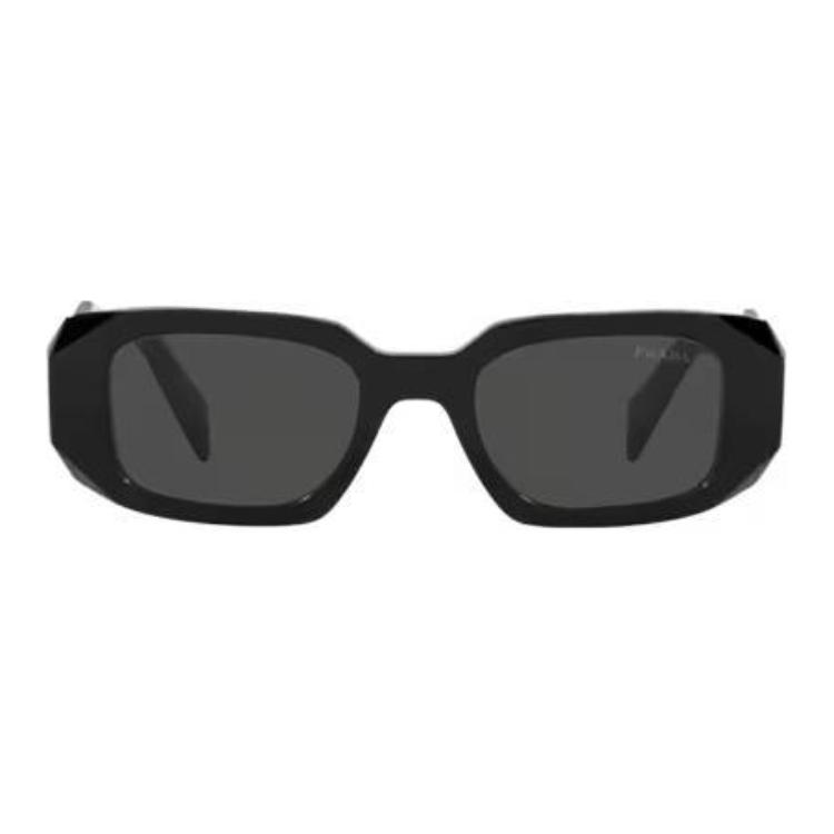 PRADA Пластиковые квадратные солнцезащитные очки унисекс черные, Black — фото 4