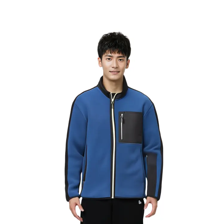Куртка UNIQLO Fleece Full-Zip Unisex, 69 темно-синий — фото 3