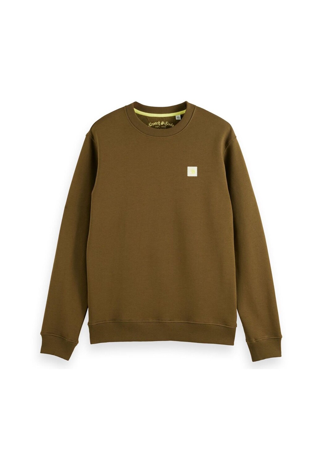 

Мужская толстовка - толстовка Essential Logo Badge, свитер, круглый вырез, длинный рукав SCOTCH & SODA, зеленый