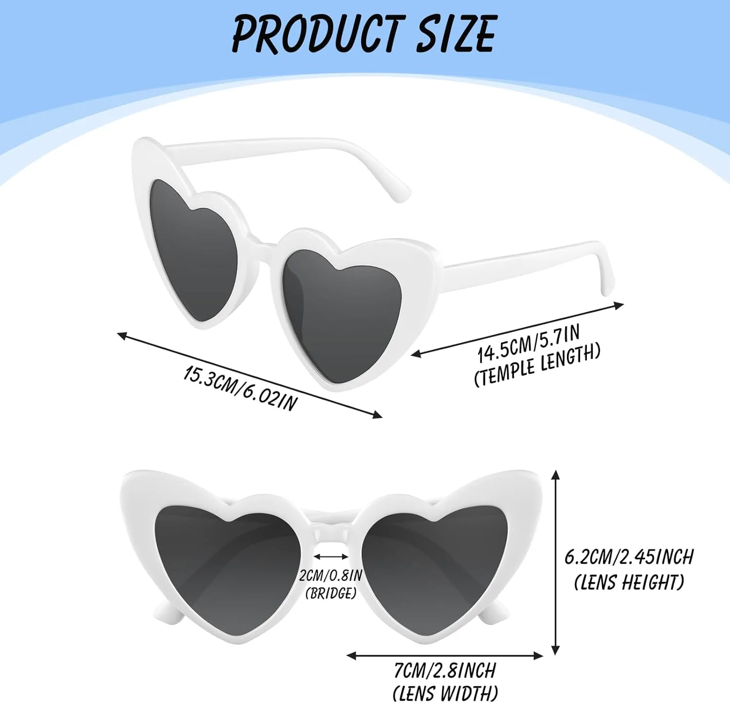 

Набор из 10 солнцезащитных очков для девичника в форме сердца, винтажные очки в форме сердца для женщин, украшение для свадебной вечеринки Bouiexye, White Tortoise