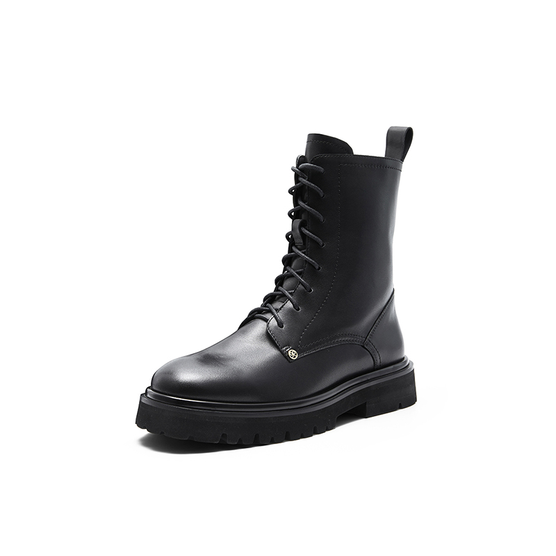 NINE WEST Черные женские короткие ботинки Martin высотой 3 см, цвет Black