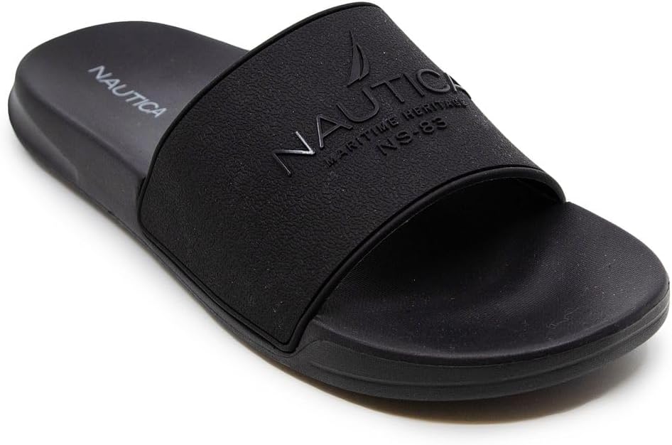 

Мужские сандалии Nautica с открытым носком- удобные домашние и душевые тапочки, черный