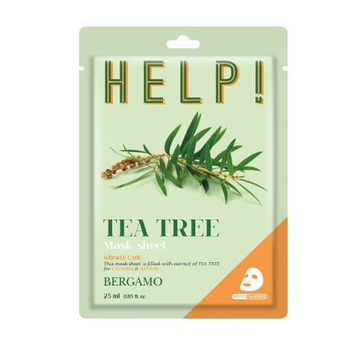 

Маска для лица с чайным деревом, 25 мл Bergamo Help Sheet Mask