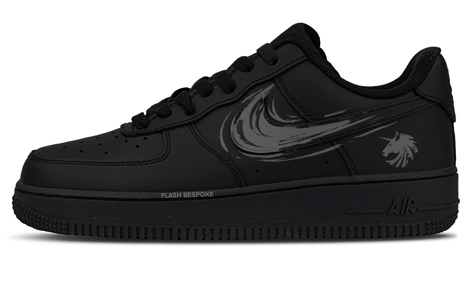

Nike Air Force 1 Floating Ink Leather, устойчивые к истиранию, низкие кроссовки для скейтбординга, унисекс, черный серый