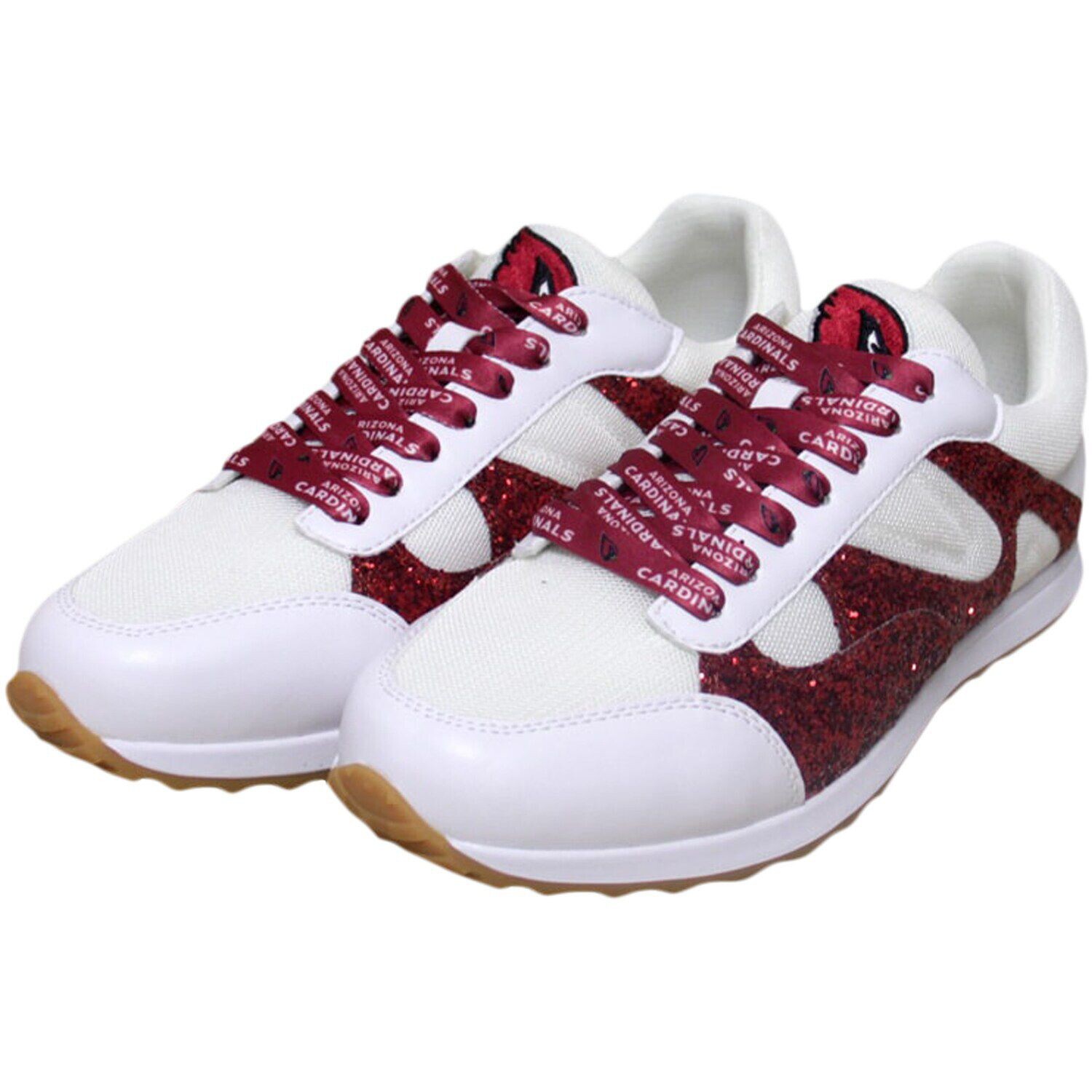 

Женские блестящие кроссовки Cuce White Arizona Cardinals