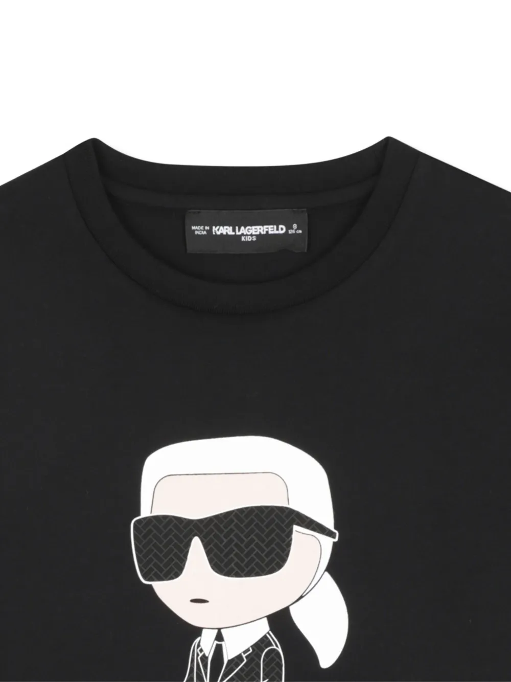 Топ с длинными рукавами и принтом Ikonik Karl KARL LAGERFELD KIDS, черный — фото 3