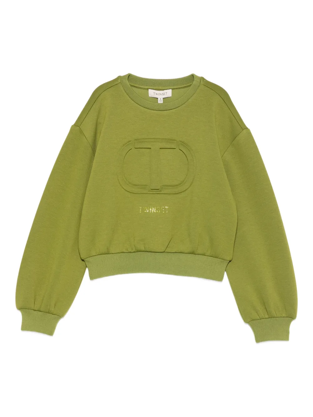 

Свитшот с тисненным логотипом TWINSET Kids, зеленый