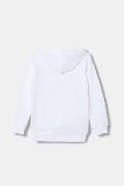 Худи детское хлопковое United Colors of Benetton, белый — фото 2