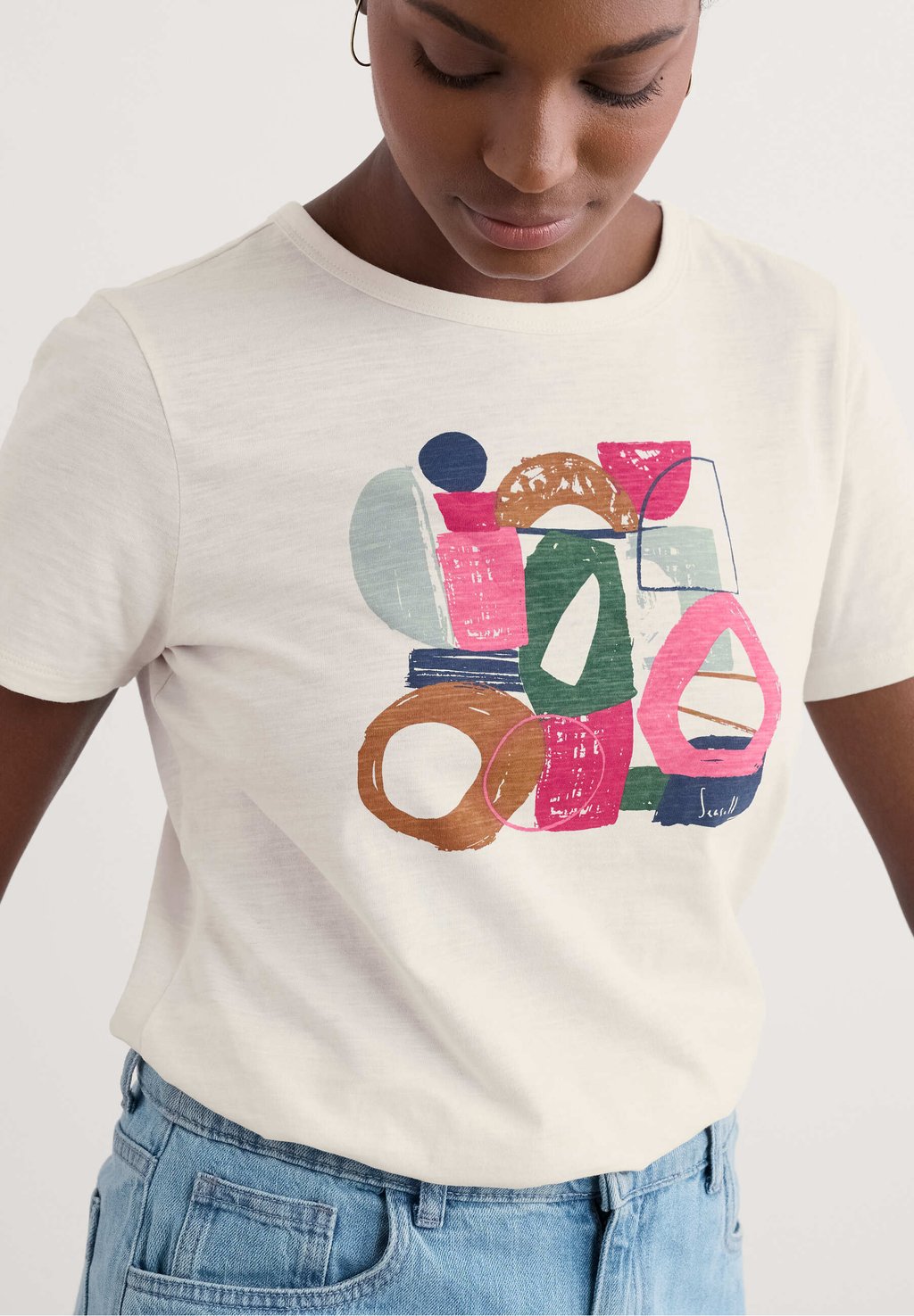 

Футболка с принтом PRINTING INK Seasalt Cornwall, белый