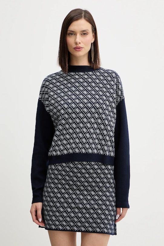 

Свитер AUBREY из смесовой шерсти Guess, темно-синий