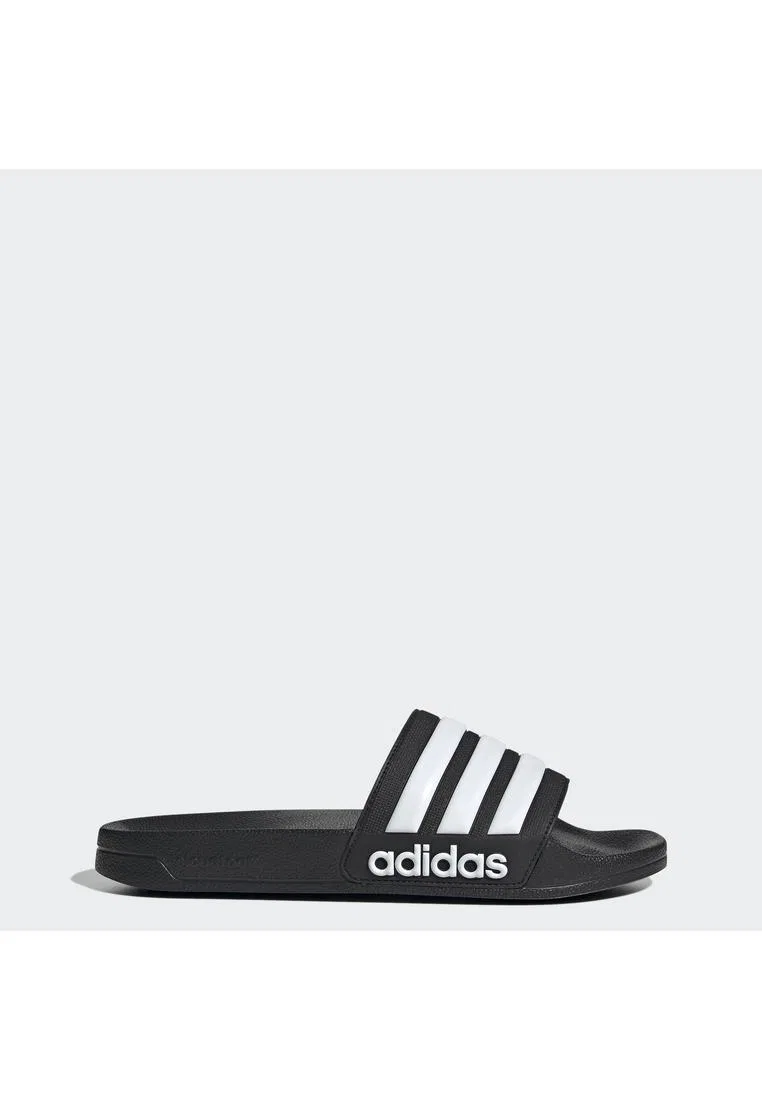 Шлепанцы для душа, модель Adilette, Adidas, белый/черный