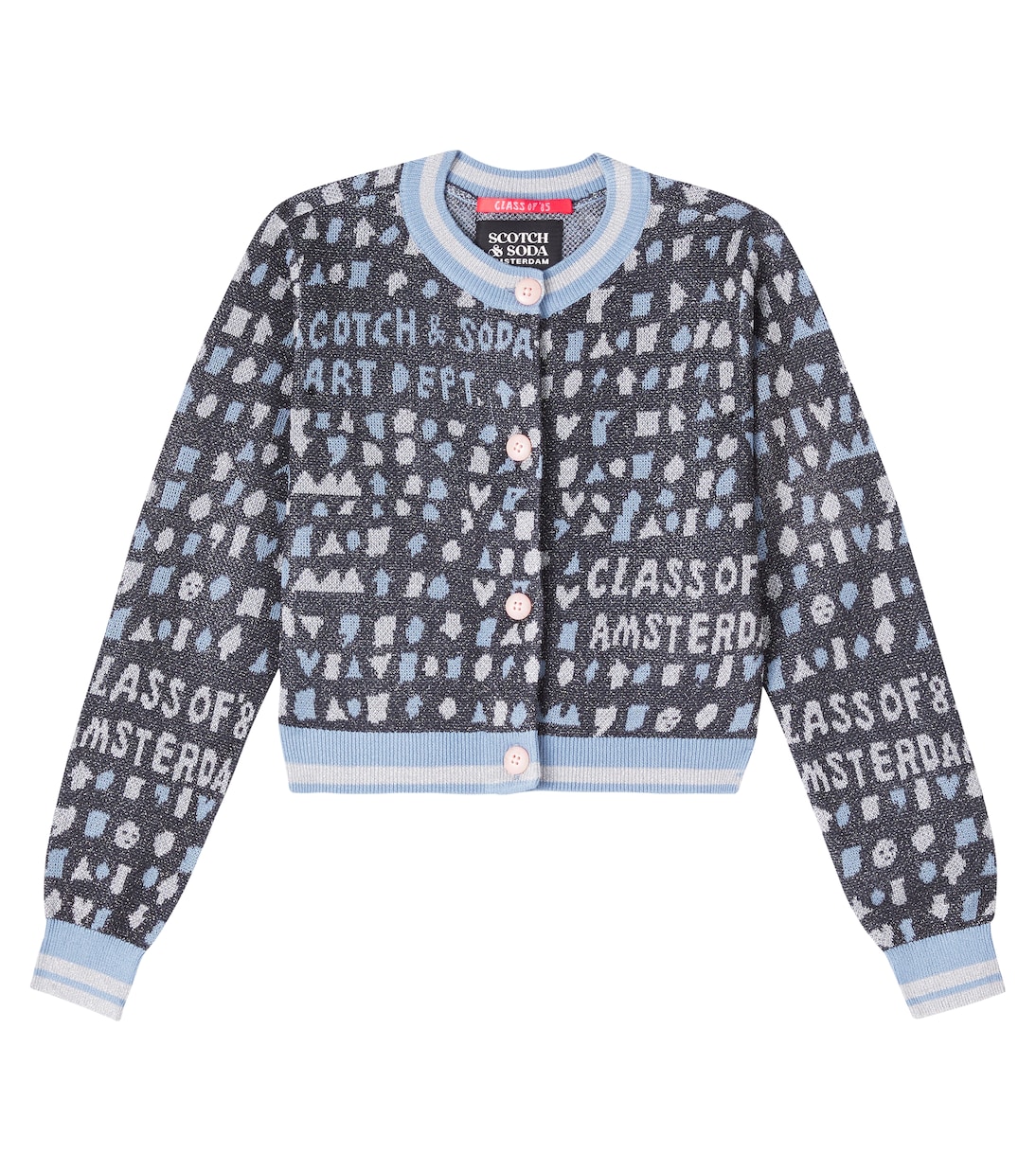 

Короткий жаккардовый кардиган Scotch & Soda Kids, Charcoal Art