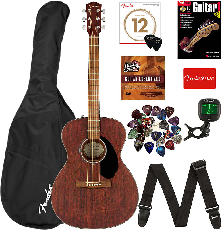 

Акустическая гитара Fender CC-60S Solid Top Concert Acoustic Guitar - All Mahogany w/ Gig Bag