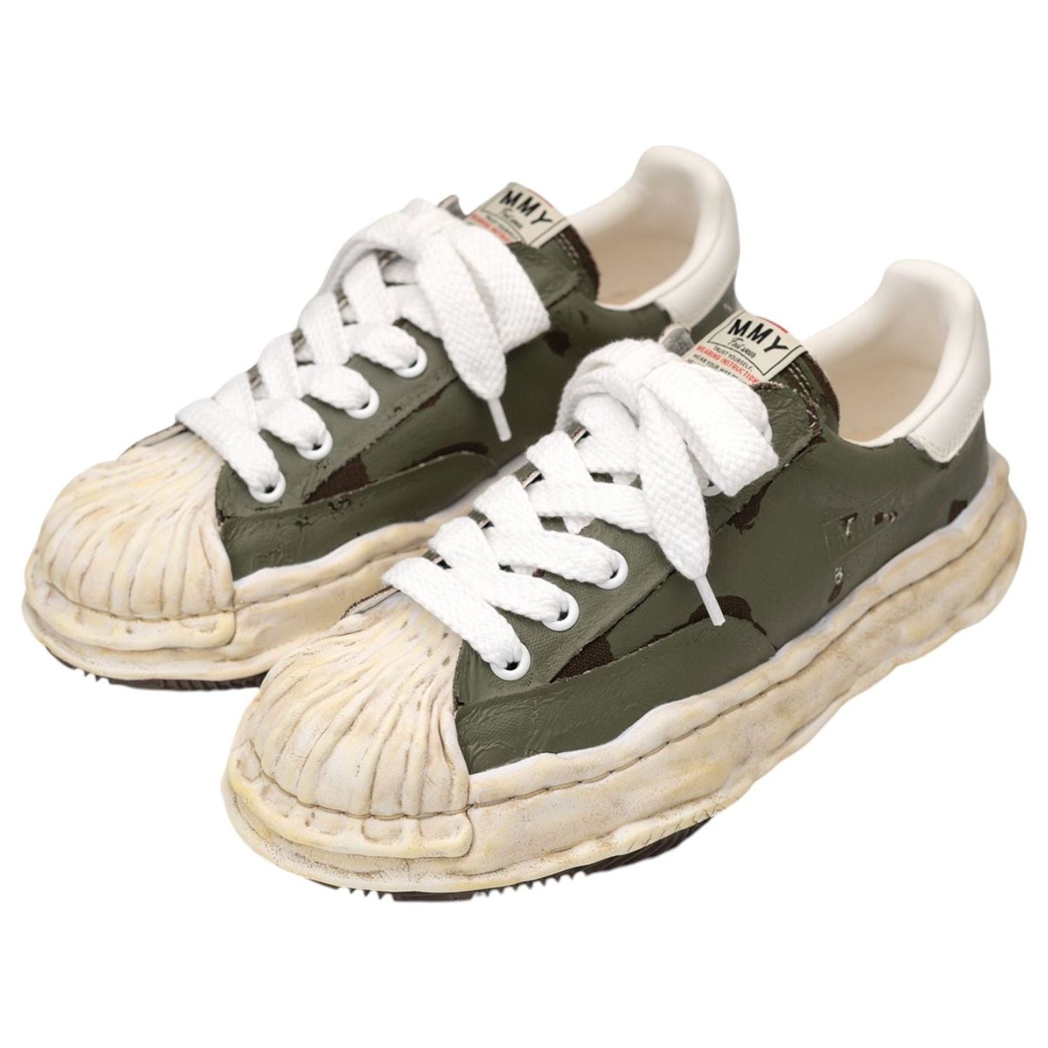 Кроссовки Maison MIHARA YASUHIRO Blakey OG Sole Film Attached Canvas Low-top 'Khaki' — фото 2