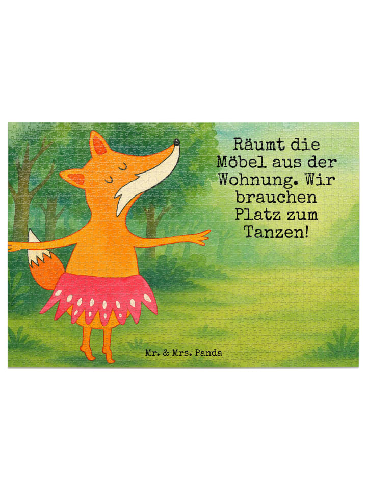 

Mr. & Mrs. Panda Дизайн пазла «Лиса-балерина» с надписью, выполненной белым цветом