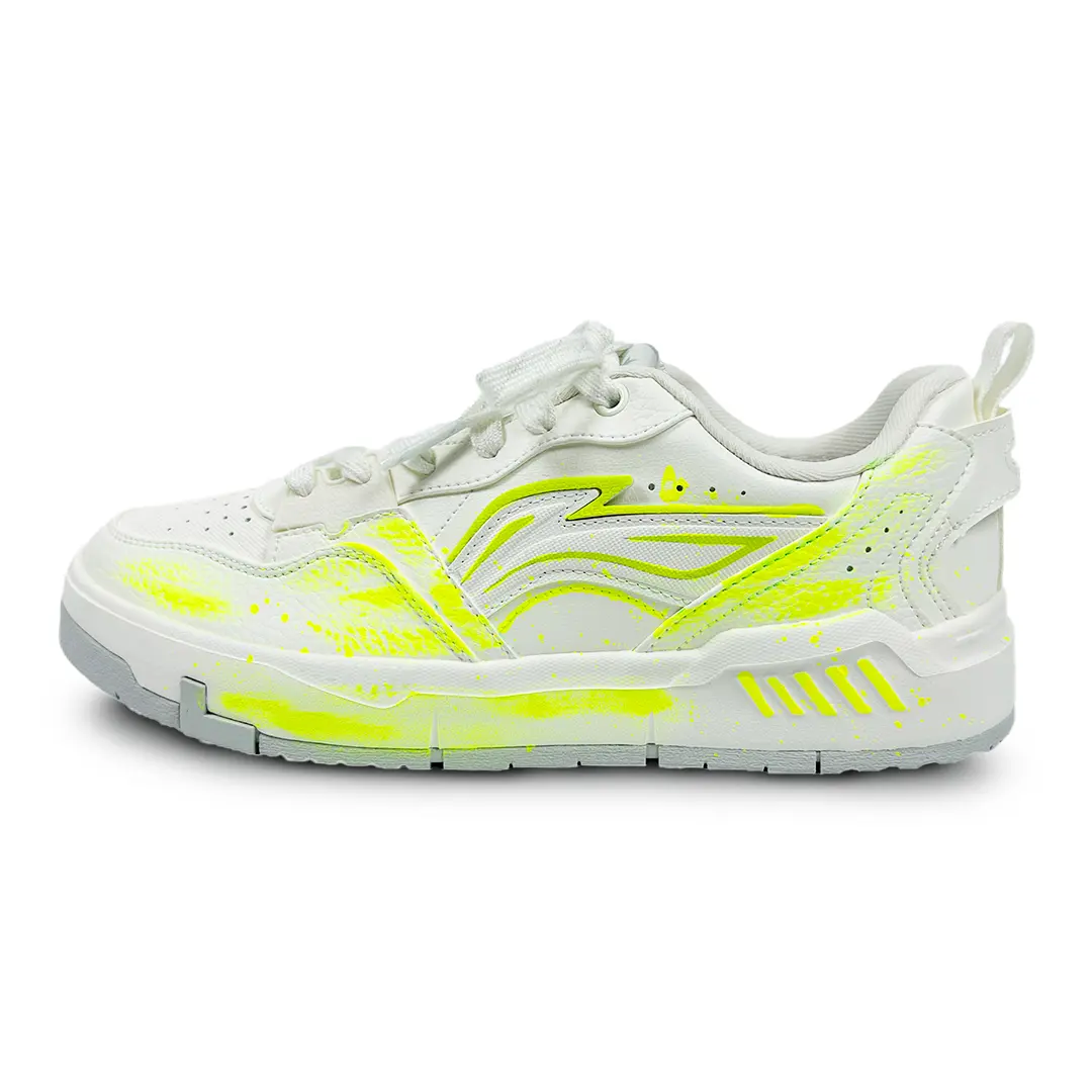 

LINING ЛиНинг Юань Чу противоскользящие, износостойкие, дышащие низкие скейтерские кроссовки мужские белые - белый, цвет White